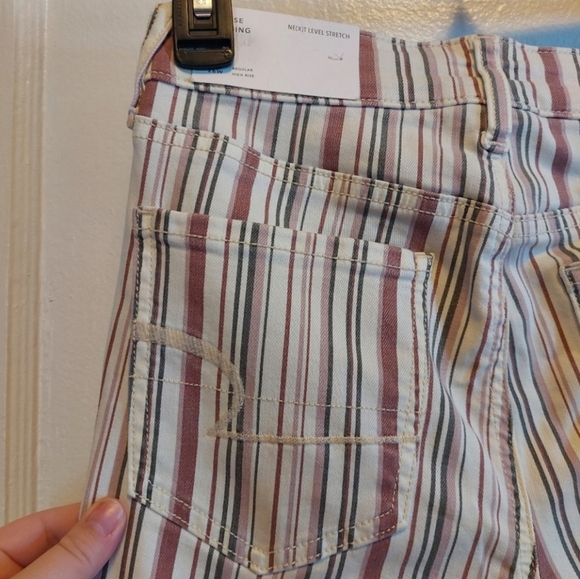 American Eagle Next Level Stretch High Rise Skinny Striped Jegging - Picture 9 of 14